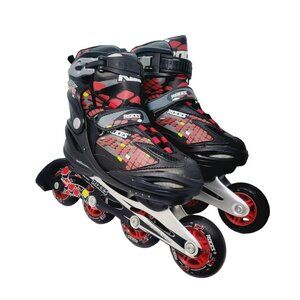 Roces Kid's Inline Skates 4-7 LAB Fitness Blades Black Red MP 230-255 adjustable